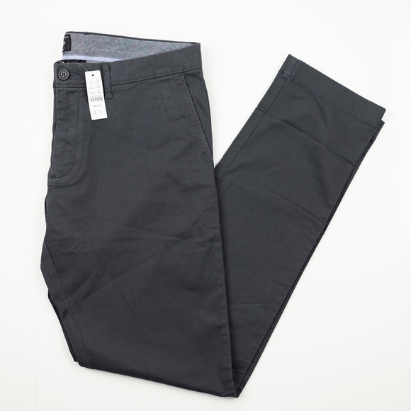 New JCREW Size 34 / 34 484 Slim-fit Stretch Chino Pant in Onyx Grey $98 AR885 - Picture 4 of 6